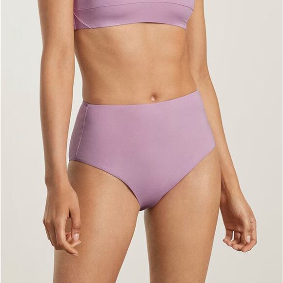 Everlane Womens High-Rise Hipster Bikini Bottom Large Lilac Purple Swim NWT - Picture 1 of 9